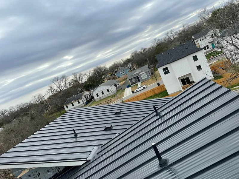 Standing seam metal roof panels with vents for Skylight Repair in Natchitoches